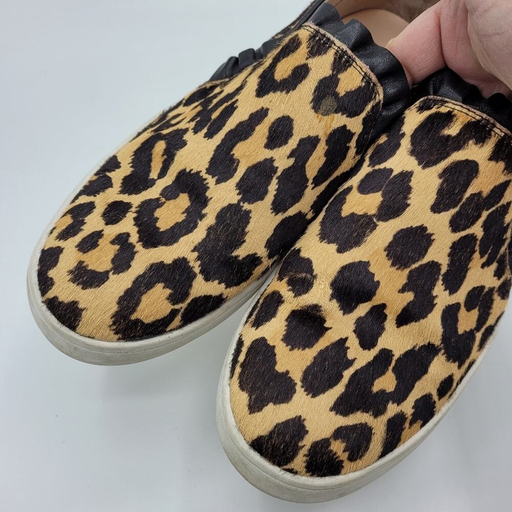 Kate Spade New York Ponyhair Leopard Animal Print Slip-On Sneakers size 7.5 M - Picture 4 of 12